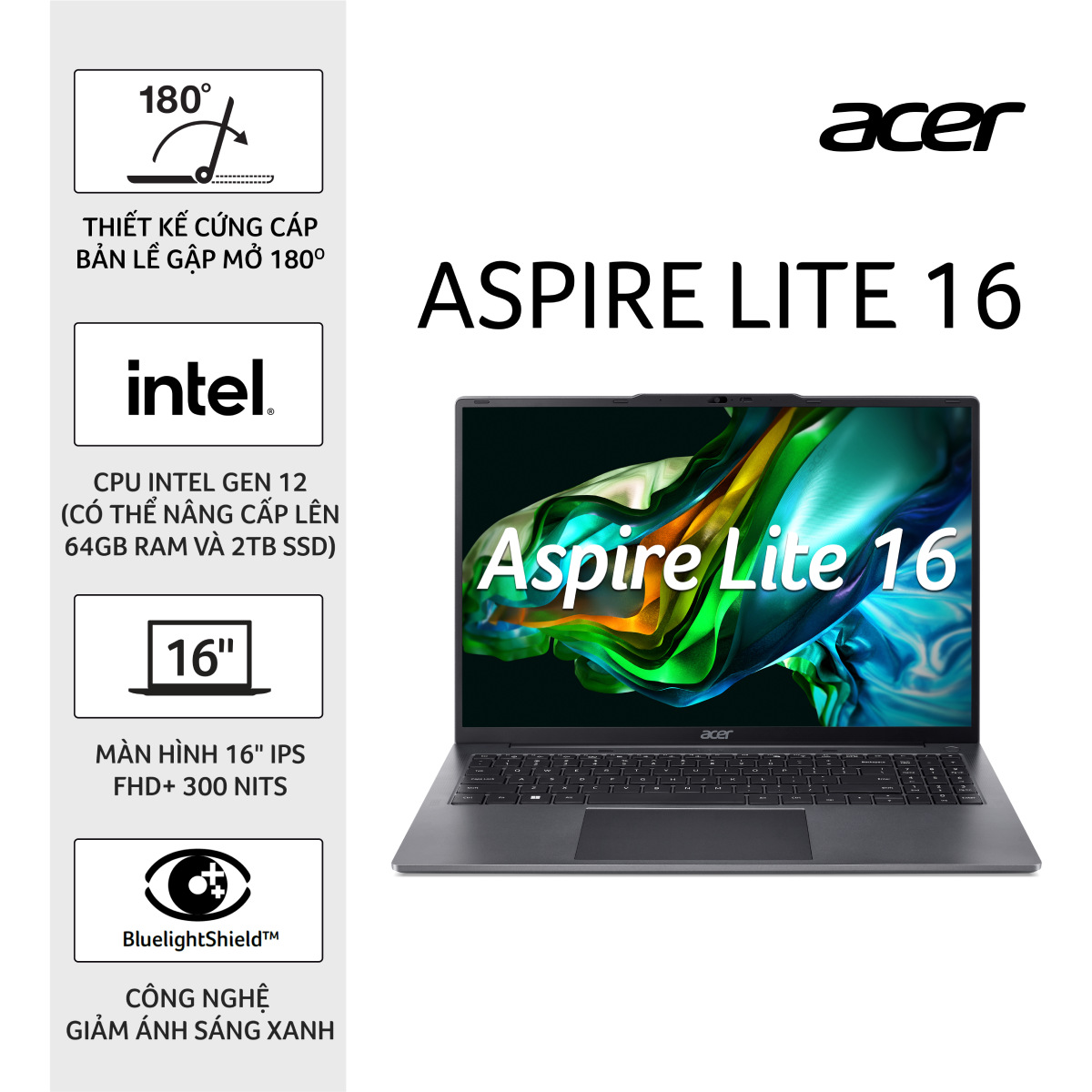 Acer Aspire Lite 16 AL16-52P - Laptop AI Mỏng Nhẹ Giá Tốt 2024