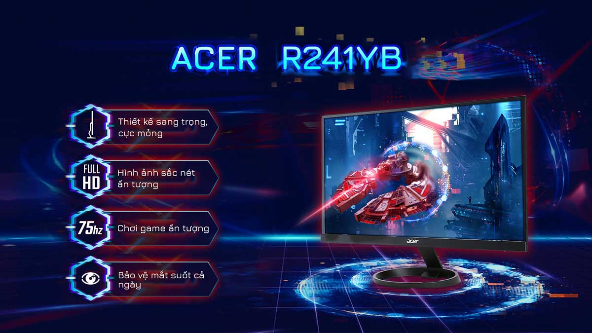 Bộ đôi màn hình chơi game giá rẻ của Acer