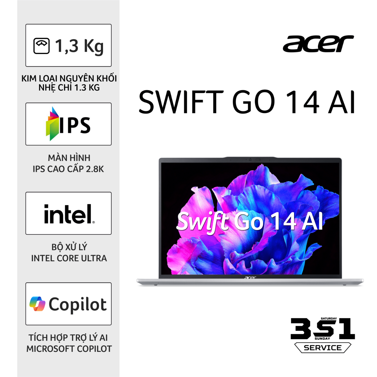 Acer Swift Go 14 AI Gen 2 - SFG14-73 - Frame