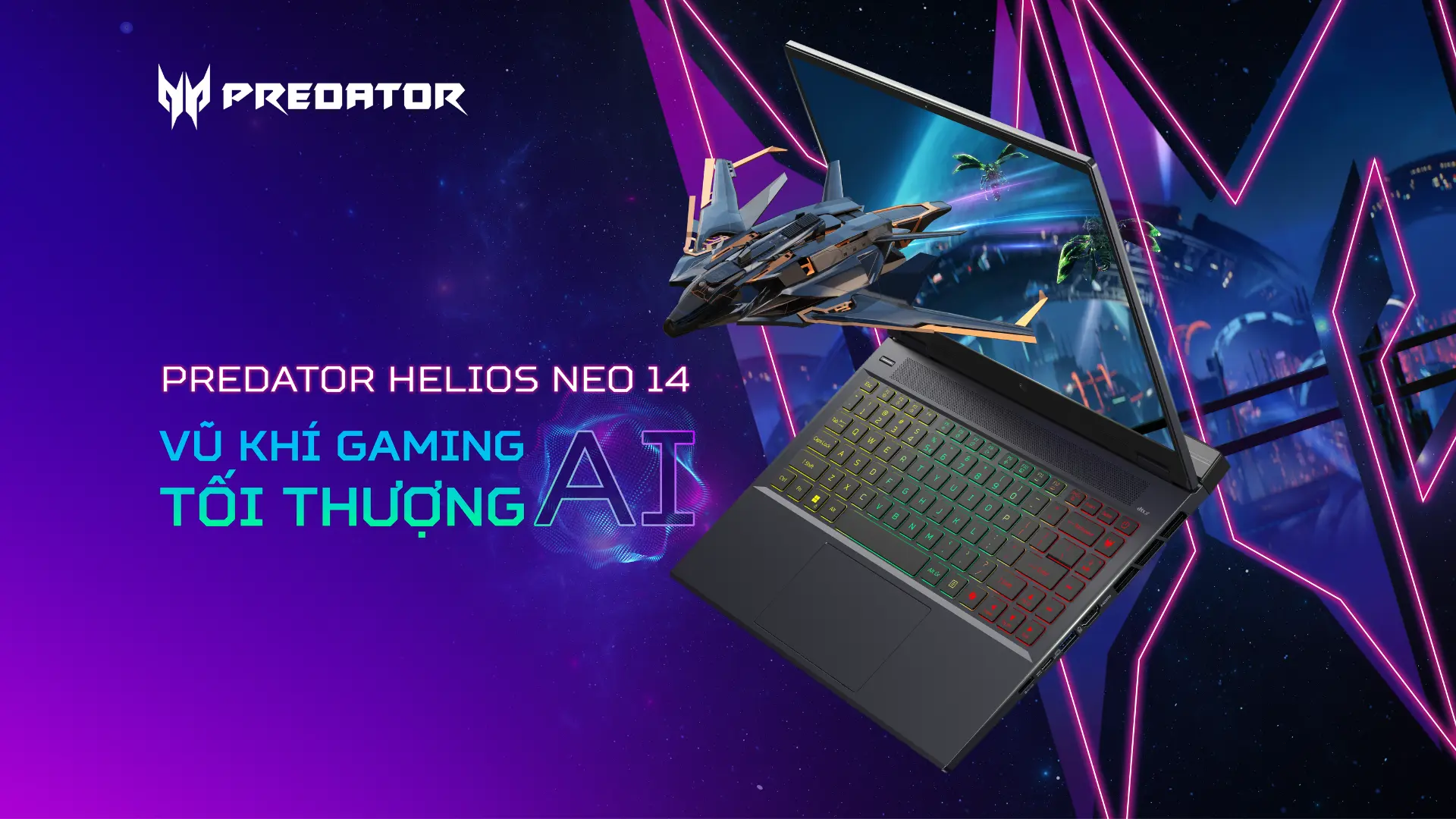 Predator Helios Neo 14 PHN14-51 - Laptop Gaming Mỏng Nhẹ Cao Cấp Với Công Nghệ AI