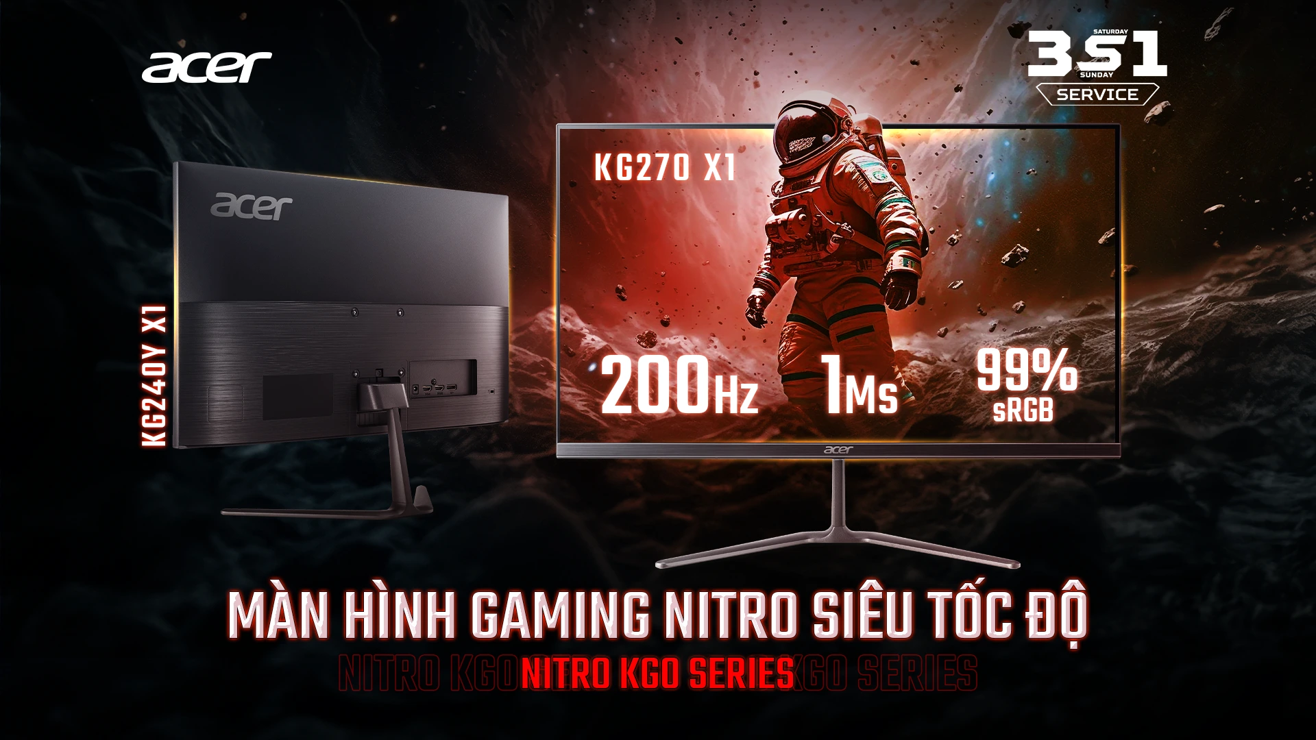 Nitro KG240Y X1 & KG270 X1 200Hz - Gaming Nitro KG0 Series 2025 - Acer Việt Nam