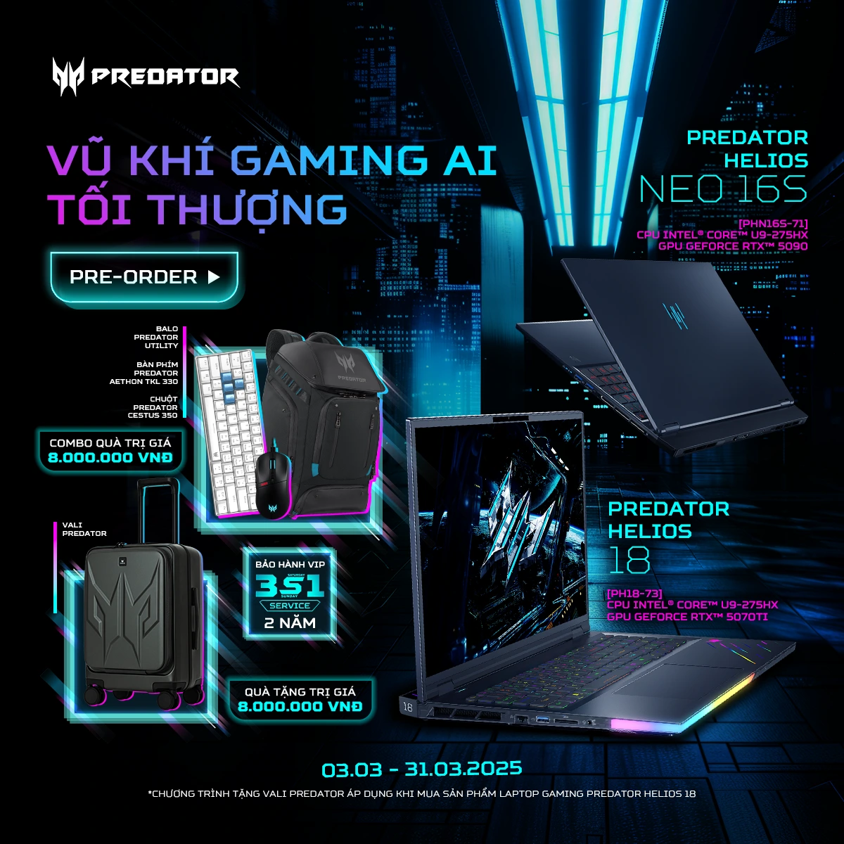 Pre-Oder Vũ Khí Gaming Tối Thượng Predator GeForce RTX 5000 Series - Acer Việt Nam - 1200x1200